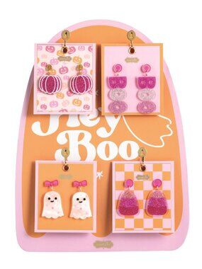 Mud Pie Women's Acrylic Halloween Earrings Choose Style NEW